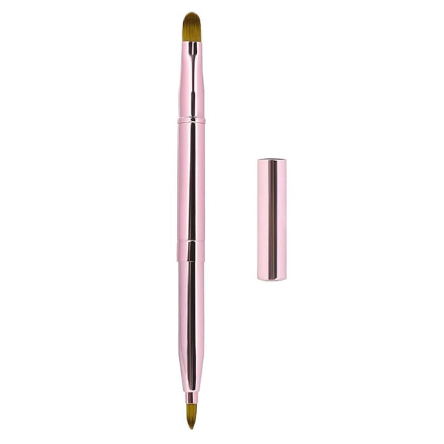 Exquisite Professional Lip Brush Applicators-Retractable Lipstick Brushes- Lipstick Gloss Makeup Brush Tool For Women and Girls (Bright Pink)