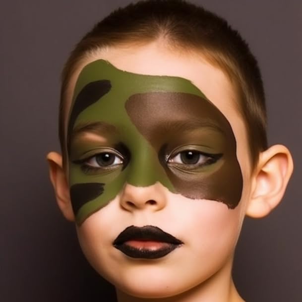 BOBISUKA Brown Face Paint, Oil-based Body Painting Kit, Cream Blendable Facepaint for Halloween Cosplay, Costume, Parties, Stage, Theater, SFX Special Effect Makeup and Hunting Camo