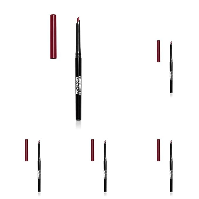 COVERGIRL - Exhibitionist All-Day Lip Liner, Retractable Tip, Easy application, Smudge, Transfer, Mask - Proof, 100% Cruelty-Free (Pack of 5)