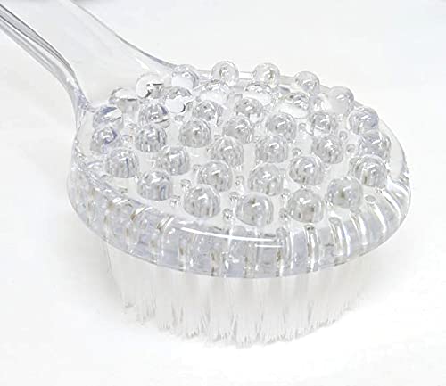 Aquasentials Exfoliating Bath Brush (15.5in) (Clear Handle)