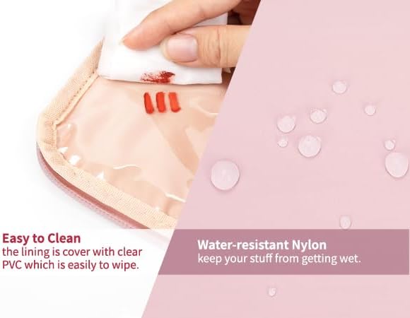 CUBETASTIC Small Makeup Bag, Makeup Pouch, Travel Cosmetic Organizer for Women