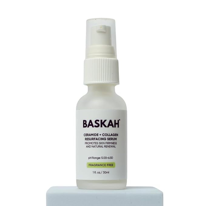 Baskah Ceramide & Collagen Serum – Hydrating Night Facial Serum for Dry, Damaged Skin, Restores Skin Barrier & Improves Firmness for Plumper, Healthier Looking Skin, Skin Care for Face