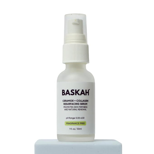 Baskah Ceramide & Collagen Serum – Hydrating Night Facial Serum for Dry, Damaged Skin, Restores Skin Barrier & Improves Firmness for Plumper, Healthier Looking Skin, Skin Care for Face