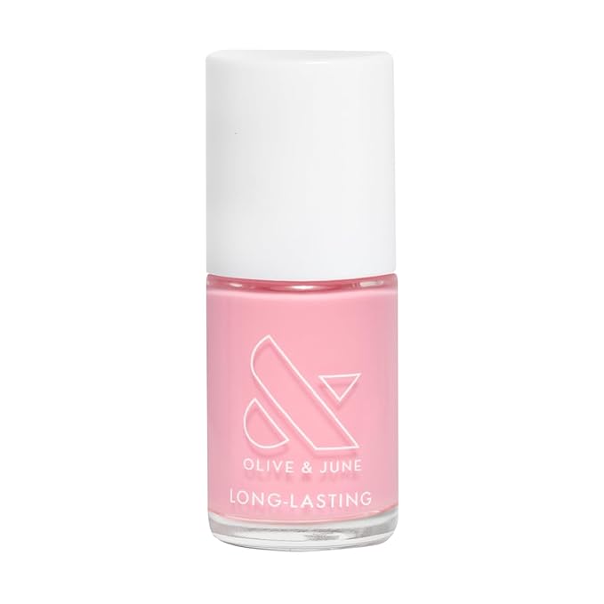 Olive & June Long Lasting Nail Polish | Plump, Gel-Like Finish | No Lamp Needed | Lasts up to 10 days | Salon-Quality at Home | Vegan & Cruelty-Free | Chip-Resistant | Saltwater Taffy | Sheer Pink
