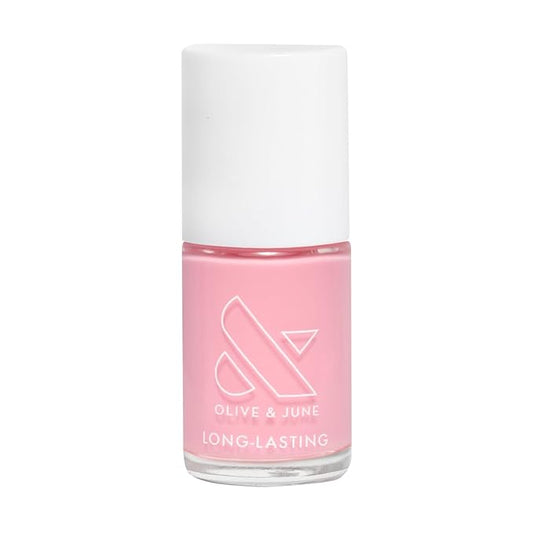 Olive & June Long Lasting Nail Polish | Plump, Gel-Like Finish | No Lamp Needed | Lasts up to 10 days | Salon-Quality at Home | Vegan & Cruelty-Free | Chip-Resistant | Saltwater Taffy | Sheer Pink