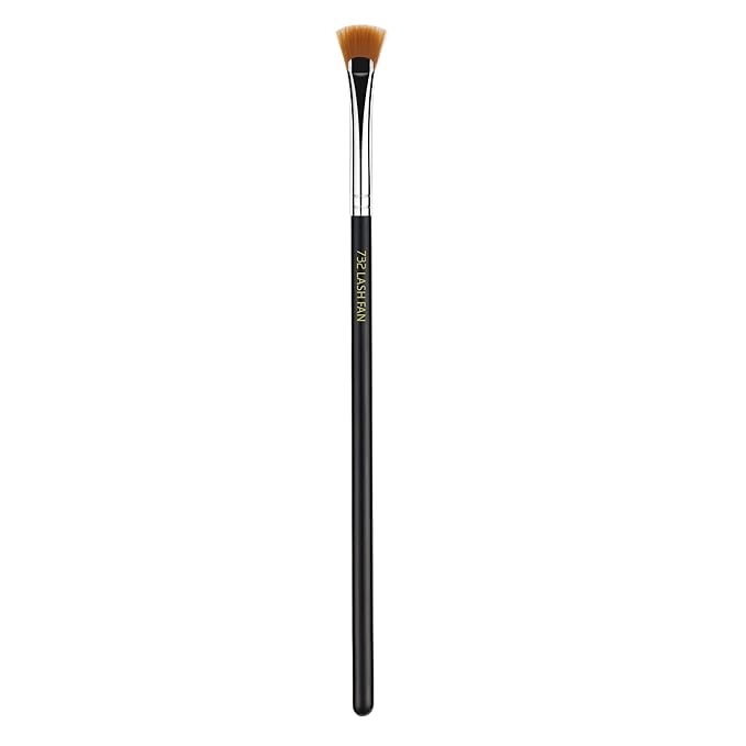 Bdellium Tools Professional Makeup Brush - Maestro Series 732 Mascara Fan - With Soft Synthetic Fibers, For Applying Mascara (Black, 1pc)