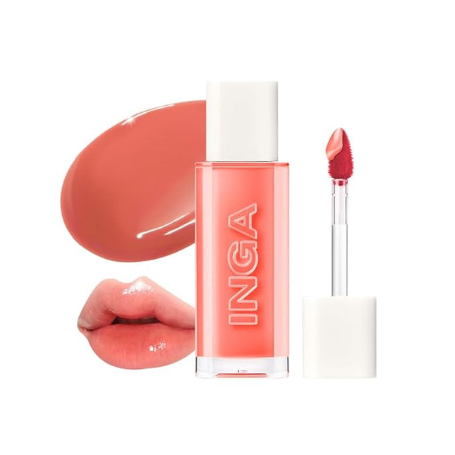 INGA Water Glow Lip Tint | Hydrating, Glossy Korean Lip Tint with Sheer Color & Glass-Like Shine | Long-Lasting, Non-Sticky Korean Lip Stain (MIST)