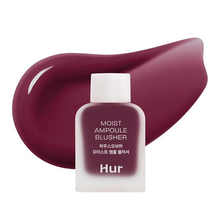 House of Hur Moist Ampoule Blusher with 50% Moisture Essence | Hydrating & Long-Lasting Blush | 0.33 fl. oz. (9 Shades) - Berry Purple