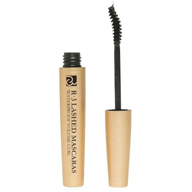 K-Beauty R-3 200 Lashed Mascara: Waterproof, Volumizing & Curling, Peptide-Enriched for Thicker-Looking Lashes, Long-Wear, Easy Removal, Black