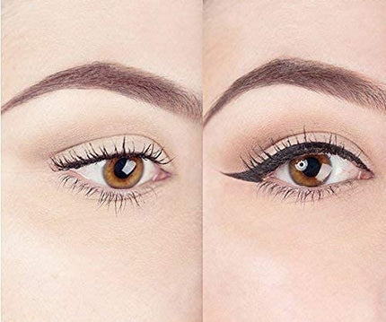 The Flick Stick Winged Eyeliner Stamp For Quick and Easy Cat Eye Makeup, SmudgeProof & Waterpoof Eye Liner Cat Eye Stencil Makeup Tool, Wingliner, Liquid Eyeliner Pens (10mm Classic, Midnight Black)