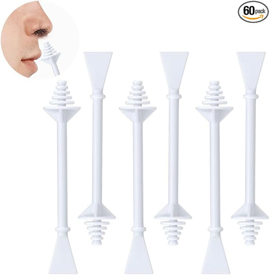 60 Pcs Nose Wax Sticks, Hair Wax Applicator with Disposable Spatulas for Nostril Cleaning, Ear Face Hair Removal for Men Women, Painless