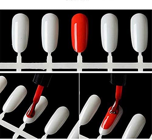 Noverlife 216 Nail Colors Chart Display, Nail Gel Polish Display Book with 216 False Nail Tips, Professional Salon Nail Color Swatches Nail Practice Card Board