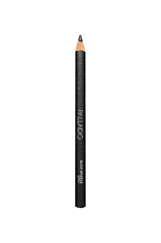Palladio Glitter Eyeliner Pencil, Longlasting Creamy Cosmetic, Shimmer Eye Liner, Buttery Smooth Tip, Professional Makeup Glittery Pencil, Sharpenable, Black Sparkle