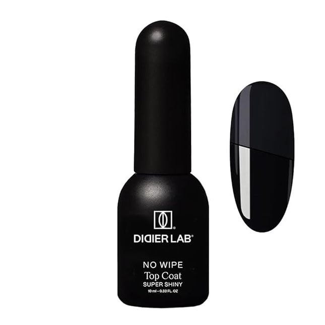 DIDIER LAB - Premium No Wipe Gel Top Coat Super Shiny for UV Gel Nail Polish - HEMA and TPO-Free - Clean Formula - Scratch-Resistant UV Top Coat for a Perfect Long-Lasting Manicure 0.34 fl oz