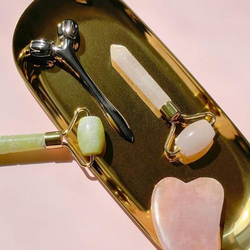 Mini Jade Face Roller - Authentic Jade Roller for Tension Relief, Puffiness & Radiant Skin, Relaxing Face Massager for All Skin Types