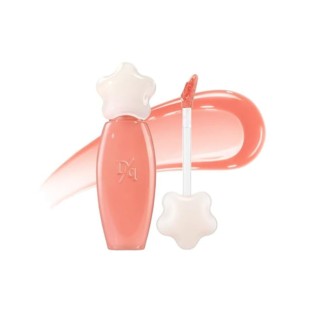 dasique Pure Water Lip Gloss #02 Bare Pomelo 0.09 oz | Variety of Colors | Dewy Gloss | Buildable Gloss Tesxture | Non-Sticky | K-beauty