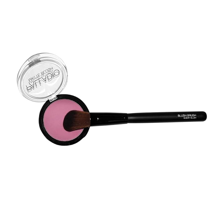 Palladio Powder Brush, Large All Over Face Makeup Brush, Buffs Loose Powder, Flawless Blending, Smooth Finish, Synthetic Natural Bristles, Soft Feel, Comfortable Grip, Professional Application