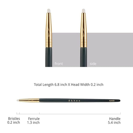 SOO ADOR okhee Under Eye Brush NUN08 – Professional Korean Eye Makeup Brush, Precision Under Eye & Tear Duct Brush for Pearl, Glitter & Soft Eye Definition