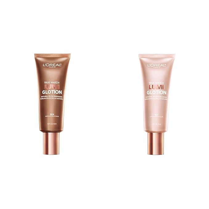 L’Oréal Paris Lumi Glotion Deep and Light Bundle, Highlighter and Bronzer For Radiant Glow, Pack of 2