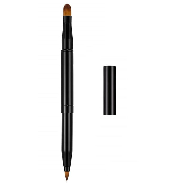 Exquisite Professional Lip Brush Applicators-Retractable Lipstick Brushes- Lipstick Gloss Makeup Brush Tool For Women and Girls (Two-Head-Black)