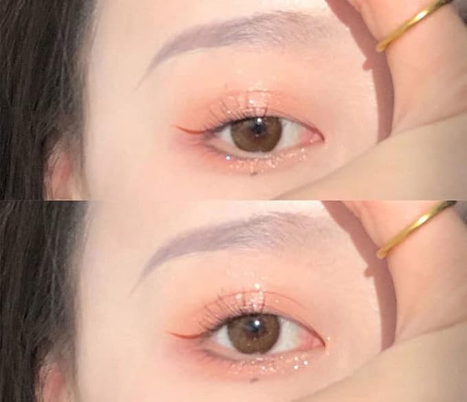 Kayswang 9 colors glitter eyeshadow palette makeup palette matte high pigment color cream texture natural eye shadow powder eye shadow palette in autumn and winter long lasting and waterproof (orange)