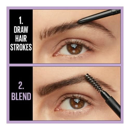 Maybelline Express Brow Ultra Slim Eyebrow Makeup, Brow Pencil with Precision Tip and Spoolie for Defined Eyebrows, Taupe (Packaging May Vary)