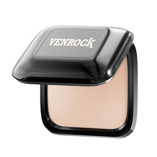 Venrock Soft Velvet Pressed Powder Long-lasting oil control,Natural lightweight finish,Gentle and non-irritating Brightens skin tone Quick touch-ups,Blurs pores,Concealing (01#Natural, 0.23 oz)