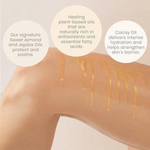 de la heart Golden Body Oil 3.4 fl oz | Nourishing Lightweight Body Moisturizer for Radiant, Silky Skin | Fast-Absorbing Natural Oil Blend with Subtle Glow | Hydration & Softness for All Skin Types