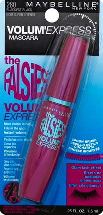 Maybelline Volum' Express Falsies Volumizing, Washable Mascara, Blackest Black, 1 Count