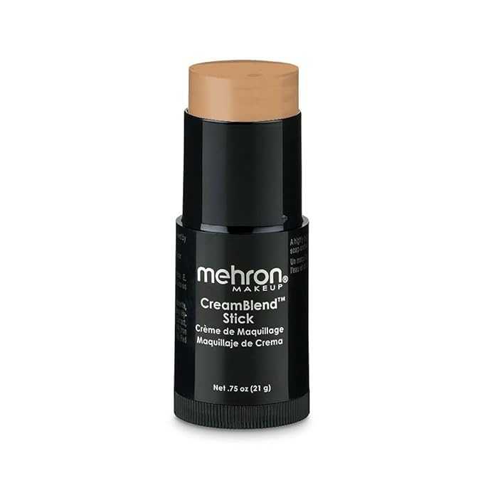 Mehron Makeup CreamBlend Stick | Face Paint, Body Paint, & Foundation Cream Makeup | Perfect for Halloween (Soft Beige)