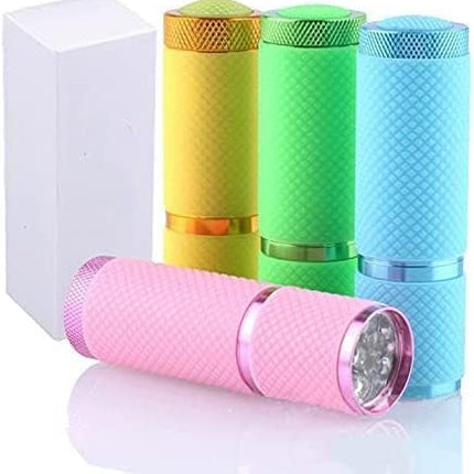 Meitawilltion Handheld UV Light for Gel Nails,9 LED Small Glow Nail Lamp,Mini U V Nail Dryer,Portable Flashlight for Nail Art Decoration DIY at Home-Green