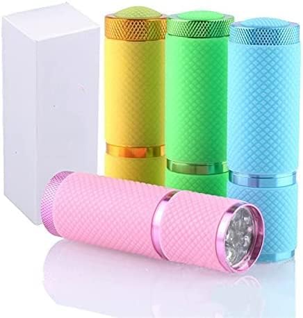 Meitawilltion Handheld UV Light for Gel Nails,9 LED Small Glow Nail Lamp,Mini U V Nail Dryer,Portable Flashlight for Nail Art Decoration DIY at Home-Green