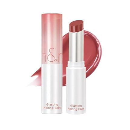 Glasting Melting Balm - High Shine, Hydrating Tinted Lip Balm - Buildable Gloss & Vegan Formula - Korean Glossy Lip Balm with Shea Butter 0.12 oz (#06 Kaya Fig)