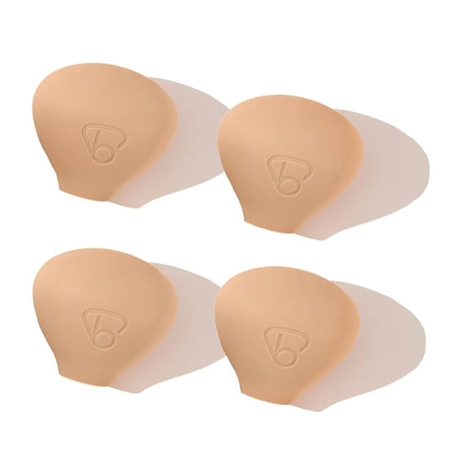 Compact Silicone Makeup Brush Covers for Travel, A Storage & Organizer Case for Brushes to protect Makeup Bag, Re-designed Universal Fit, Khaki, Set of 4