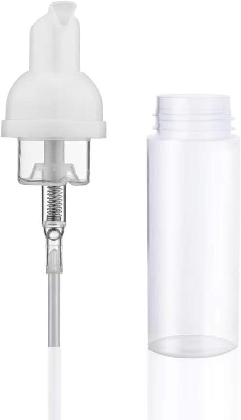 12 Pcs Empty Bottle Travel Soap Bottle | Plastic Foam Dispenser Bottle | Mini Foaming Soap Pump Dispenser for Cleaning, Travel, Cosmetics Packaging (2 oz)