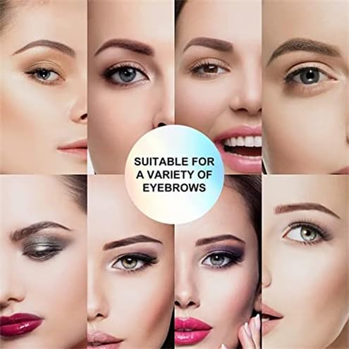 Eyebrow Stamp Stencil Kit - Eye Brow Stencil Kits with Eyebrow Blush, Long-lasting Waterproof & Smudge-Proof Eyebrow Shaping Kit with 24 Reusable Eyebrow Stencils for Perfect Brow (Light Brown)