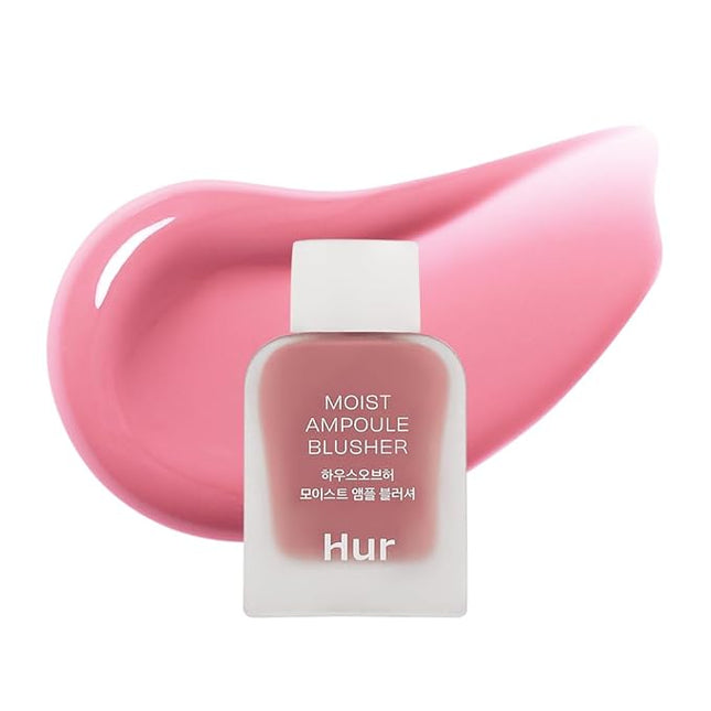 House of Hur Moist Ampoule Blusher with 50% Moisture Essence | Hydrating & Long-Lasting Blush | 0.33 fl. oz. (9 Shades) - Cherry Blossom