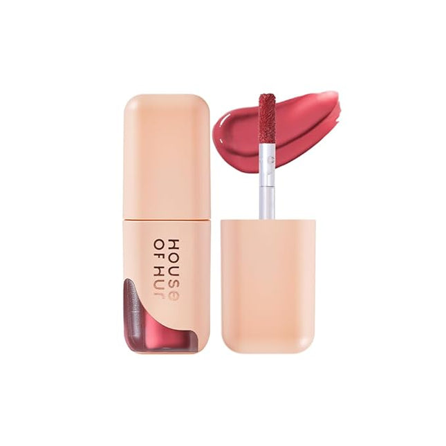 House of Hur Glowy Ampoule Tint with Honey & Vitamins | Hydrating & Vibrant Lip Color (4 Colors) (Dawn Pink)