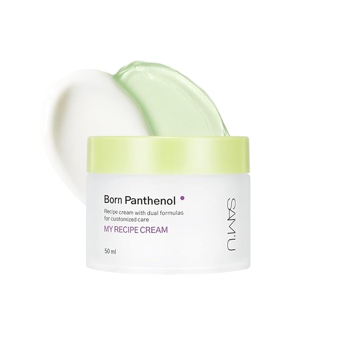 SAM’U Born Panthenol My Recipe Cream Korean Moisturizer with Hyaluronic Acid & Ceramide for Custom Hydration – Duo Face Gel & Cream Texture – Korean Skin Care for All Skin Types (50ml / 1.69 fl oz)