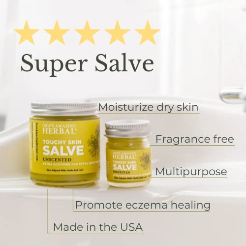 Salve & Butter Set for Dry Skin , Eczema Cream Treatment, Touchy Skin Salve, Ultra Healing Body Butter, Organic Calendula for Skin, Herbal Salves, Unscented Skincare, Ora's Amazing Herbal