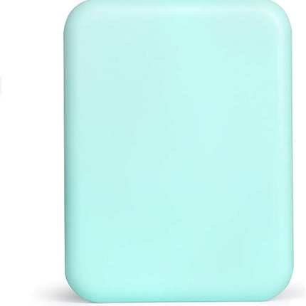 WOBSION Small Mirror with Lights,LED Compact Makeup Mirror,1x/3x Mini Travel Mirror with Magnification,Portable for Purse,Pocket,Gifts for Girls,Cyan