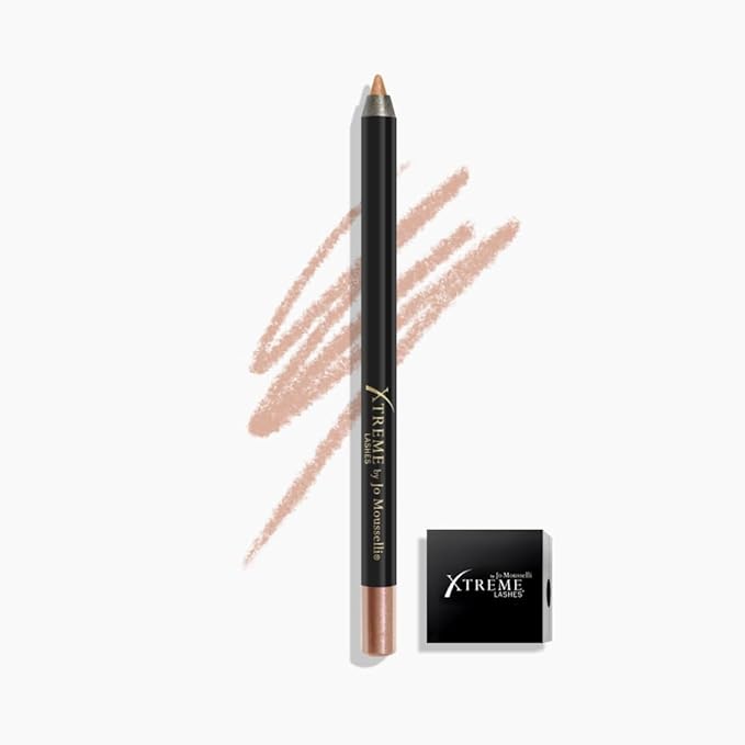 Xtreme Lashes GlideLiner Long Lasting Eye Pencil with Sharpener, Rose Gold, 0.04 Oz, Waterproof Makeup, Gel Formula, Blendable, Smudge, Fade, & Sweat Proof