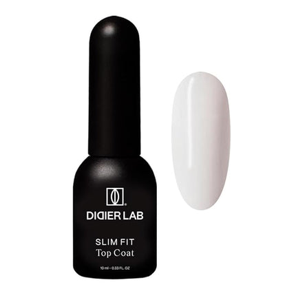DIDER LAB Premium No Wipe Gel Top Coat Slim Fit for Gel Nail Polish - Ultra-Thin, Long-Lasting, Easy to Apply Top Coat - Free of HEMA and TPO - Ideal for Weak Nails - 0.34 fl oz
