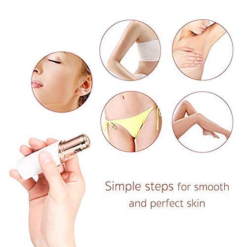 tuokiy Generation 2 Replacement Head for Flawelss Facial Hair Remover, Double Halo Gen 2 Replacement Blades,18K Rose Gold Plated Blades,8 Count