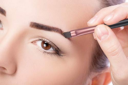 OWLFAVO Makeup Angle Eyeliner Kabuki Brush - Portable Eye Powder Foundation Brush, Beauty Cosmetic Tool for Professional and Travel