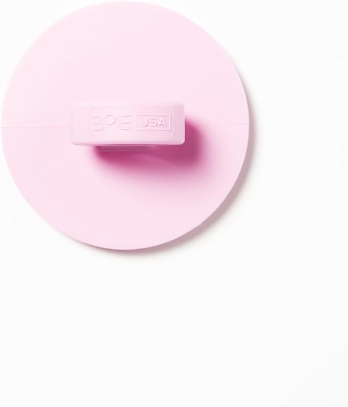 Boie USA Face Scrubber - Handheld Facial Tool, Deep Cleansing Exfoliating Facial Brush. Fights Acne with Gentle, Silicone-Like Bristles, Long Lasting, & Hypoallergenic (Pink)