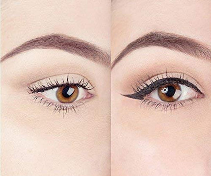 The Flick Stick Winged Eyeliner Stamp For Quick and Easy Cat Eye Makeup, SmudgeProof & Waterpoof Eye Liner Cat Eye Stencil Makeup Tool, Wingliner, Liquid Eyeliner Pens (12mm Vintage, Midnight Black)