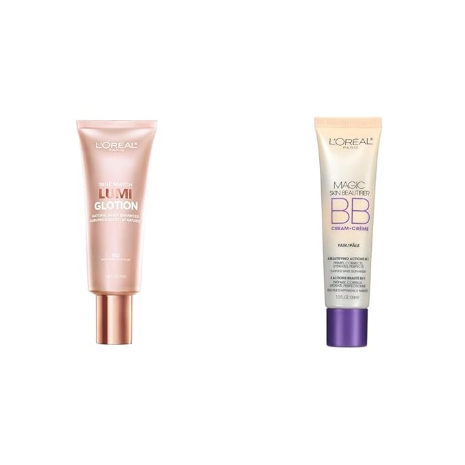L'Oreal Paris Makeup True Match Lumi Glotion Illuminator Highlighter and Magic Skin Beautifier BB Cream, 1.35 and 1 Ounces