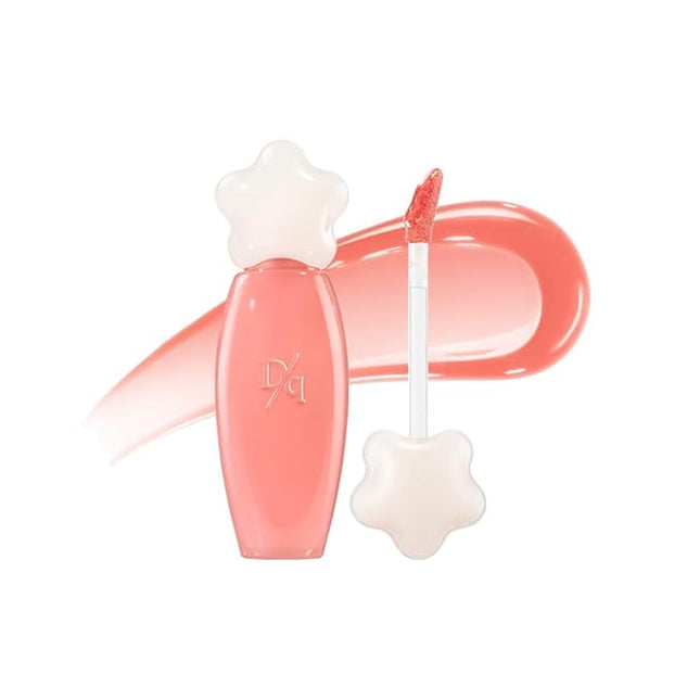 dasique Pure Water Lip Gloss #03 Honey Peach 0.09 oz | Variety of Colors | Dewy Gloss | Buildable Gloss Tesxture | Non-Sticky | K-beauty