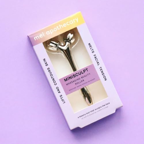 MiniSculpt Stainless Steel Mini Facial Massager - Metal Face Roller for Sculpting, Neck & Eye Massage, Depuffing, Skincare Gift